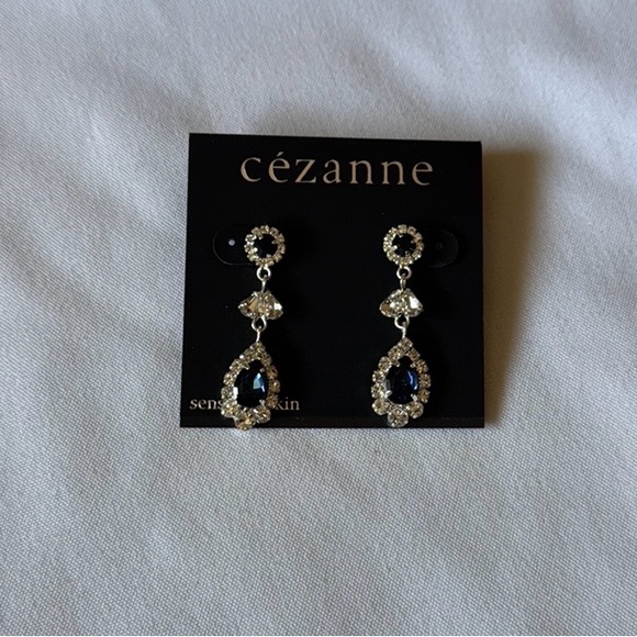 cezanne Jewelry - Rhinestone sapphire earrings